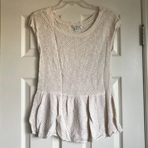 😘AE Crochet Peplum Tee